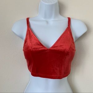 Mi Ami Red Velvet Bralette